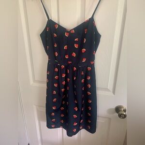 J. Crew Navy Watermelon Cami Dress